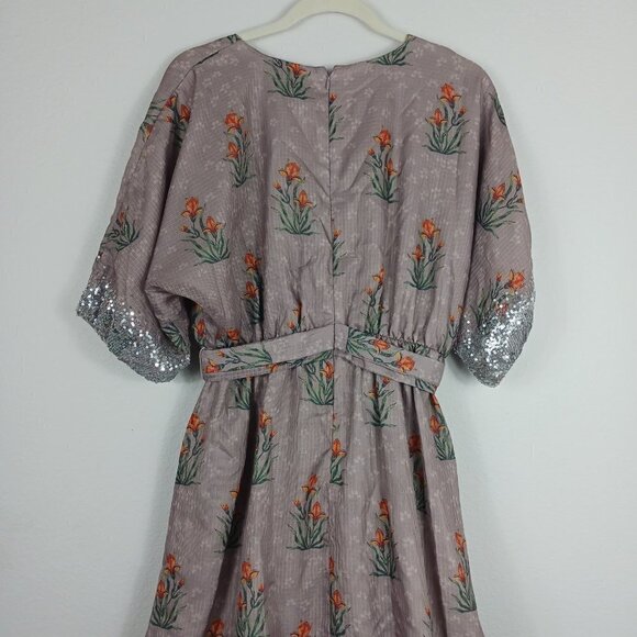 Anthropologie Sachin & Babi Isolde Sequined Maxi Dress Floral size 4 NEW - Picture 9 of 13